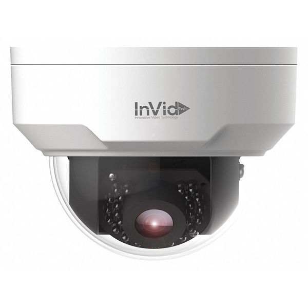 Invid Tech IP Camera, Miniature Dome, 4MP HD Res., Wht VIS-P4DRIR28