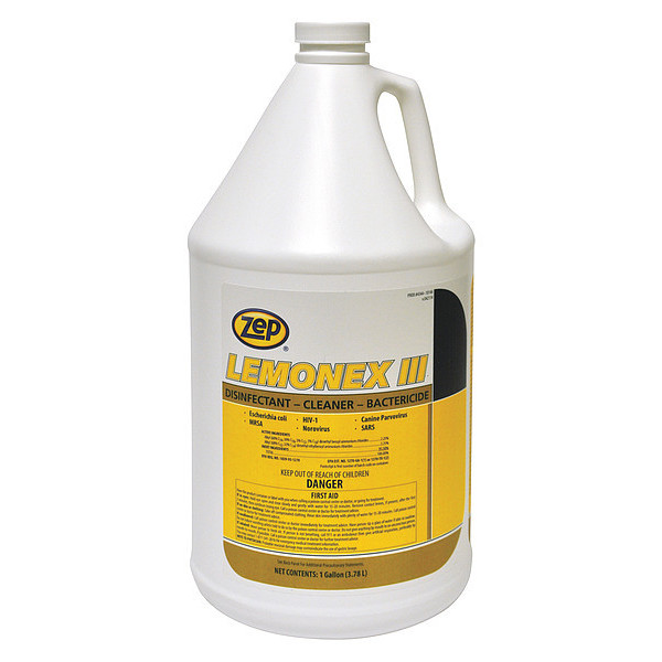 Zep Cleaner and Disinfectant, 1 gal. Jug, Lemon 434424