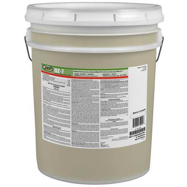 Zep Neutral Disinfectant Cleaner, 5 gal. Drum, Pleasant, Yellow 752039