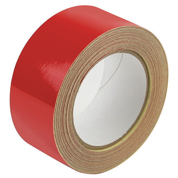 Zoro Select Reflective Marking Tape, Solid, Red, 2" W KPT62RD-10