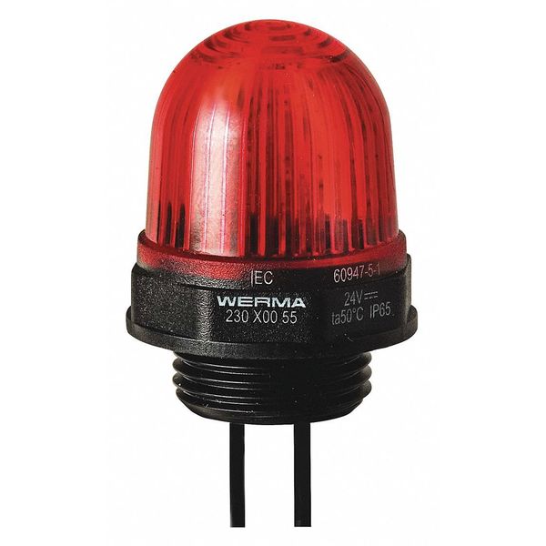 Werma Warning Light, 24VDC, Panel/Conduit Mount 23010055