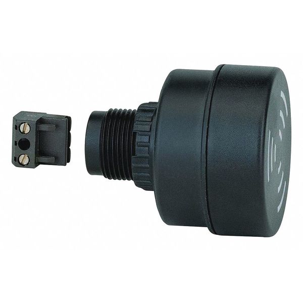 Werma Buzzer, 24VAC/DC, Black, 2-3/64" W, IP65 10900075