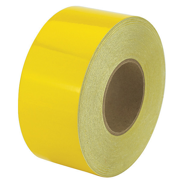 Zoro Select Reflective Marking Tape, Solid, Yellow, 3"W RF7YL