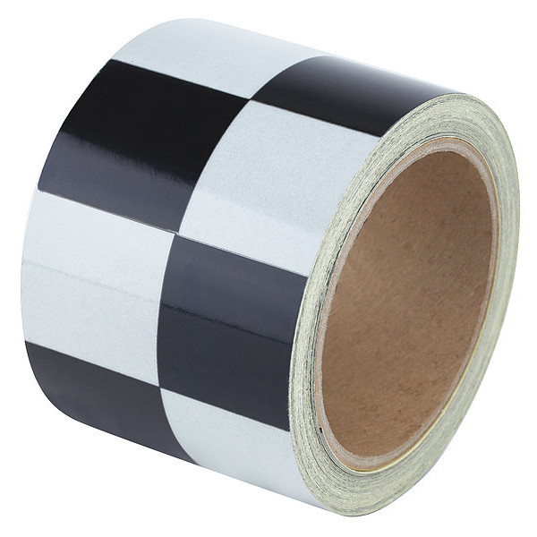 Zoro Select Marking Tape, Checkered, Black/White, 3" W ZRS3BW-CH