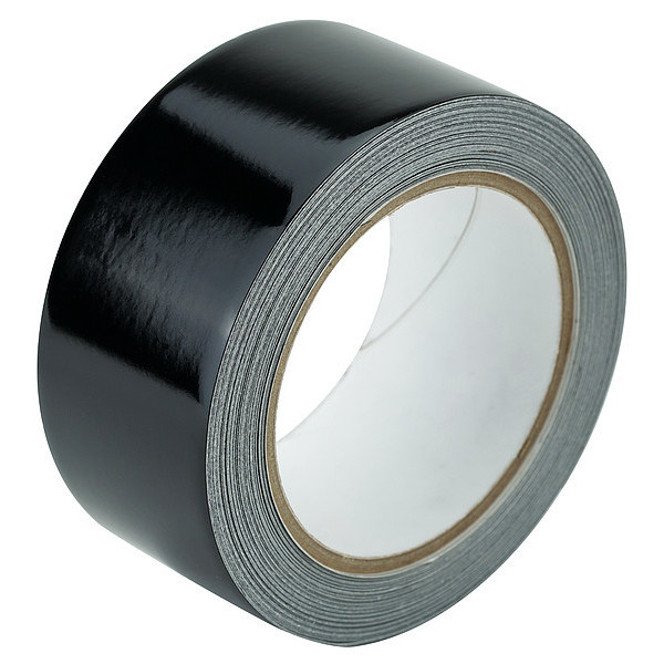 Zoro Select Reflective Marking Tape, Solid, Black, 2" W ZRF2X50'BK