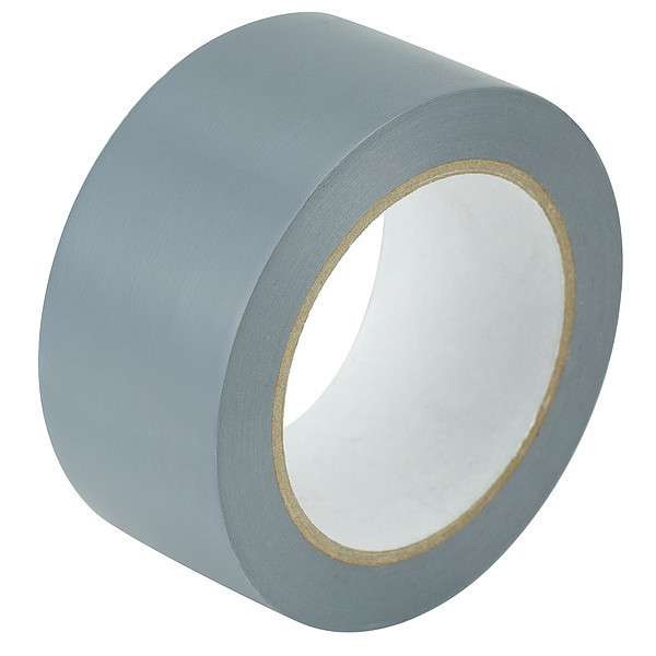 Zoro Select Aisle Marking Tape, Solid, Gray, 2" W VM102GY