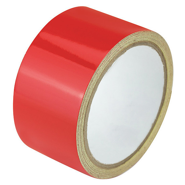 Zoro Select Reflective Marking Tape, Solid, Red, 2" W ZRF2X5RD