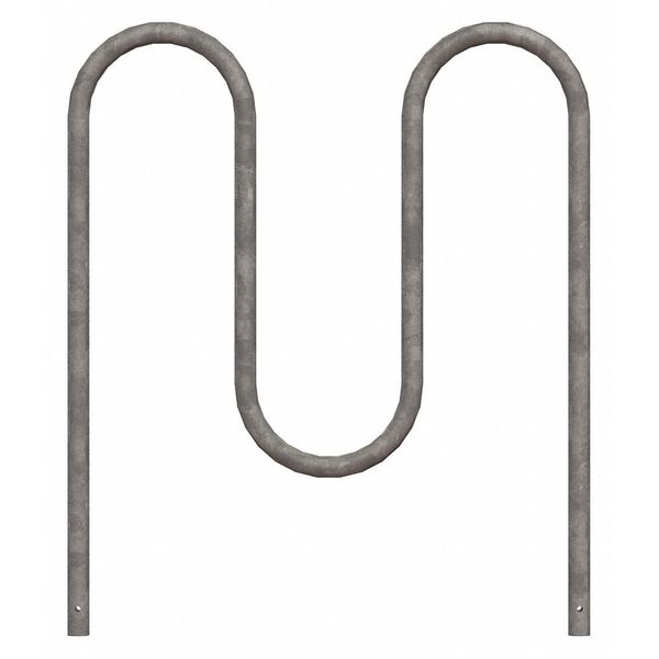 Madrax Bike Rack, Silver, 36" H, 39" L, Steel QS-WP36-5-IG-G