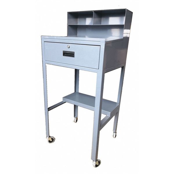 Zoro Select Shop Desk 23 W X 51 H X 20 D Gray 453f24 Zoro Com