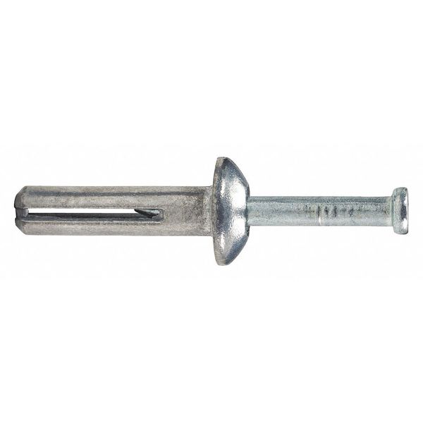 Dewalt Zamac Nailin Nail Drive Anchor, 1/4" Dia., 2" L, Alloy Steel Zinc Plated, 100 PK 02838-PWR