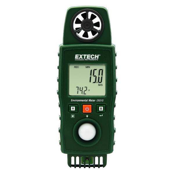 Extech Environmental Meter, 0.9 to 44.7 mph EN510