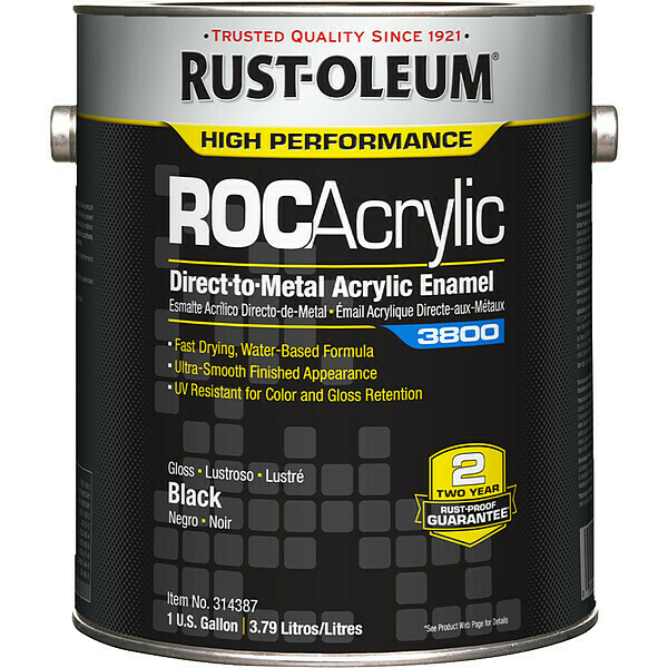 Rust-Oleum Acrylic Enamel Coating, Black, 1 gal. 314387