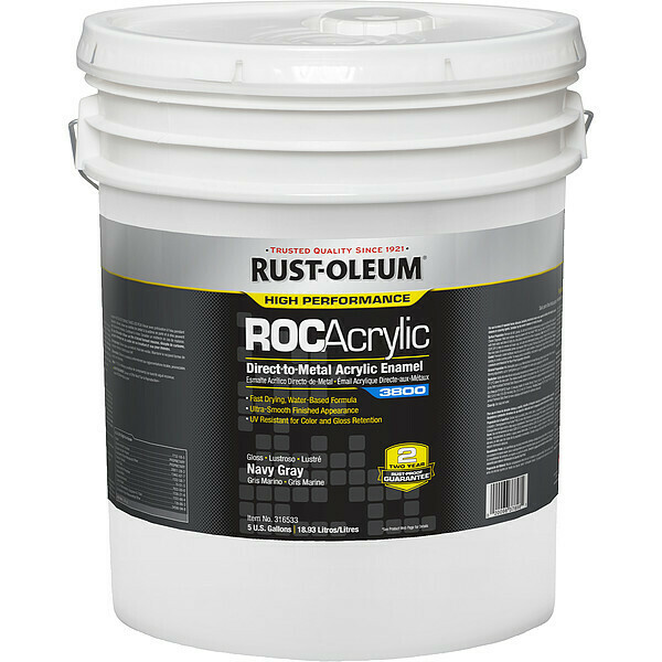 Rust-Oleum Acrylic Enamel Coating, Navy Gray, 5 gal. 316533