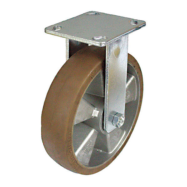 Zoro Select Plate Caster, 1766 lb. Load, Brown Wheel P25R-ALB 200K-14