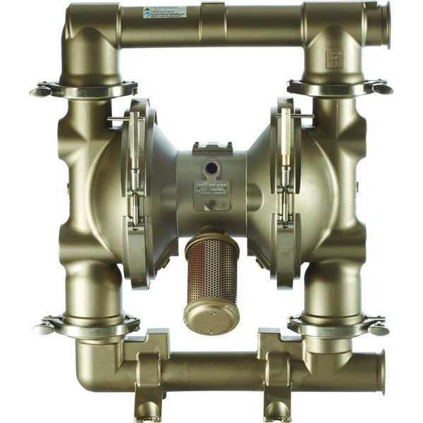 Standard Pump Double Diaphragm Pump, 316 Stainless Steel, PTFE, 120 gpm GPM 180 Degrees F SPFG15SST