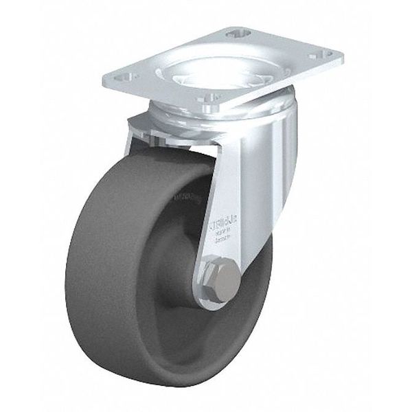 Zoro Select Plate Caster, 400 lb. Ld Rating, Swivel L-POG 100G-12