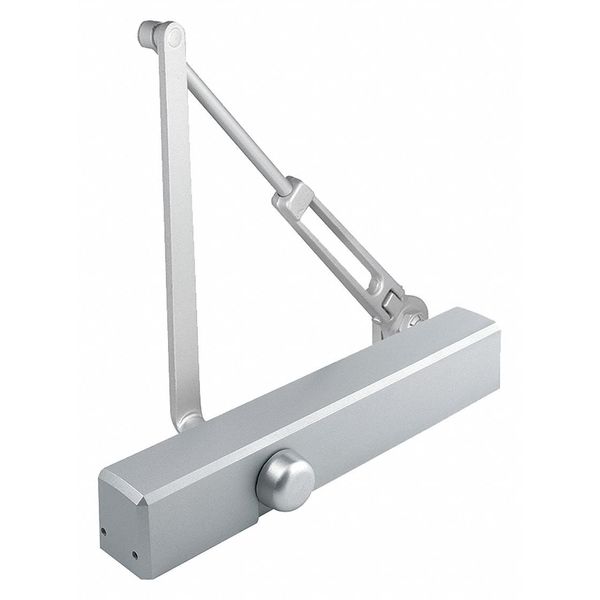 Dormakaba Manual Hydraulic Stanley QDC 200 Door Closer Heavy Duty Interior and Exterior, Silver QDC212S689