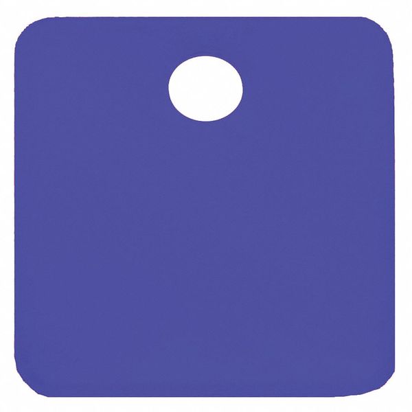 Zoro Select Tag, Anodized Al, Blue, 2" H x 2" W, PK25 43749