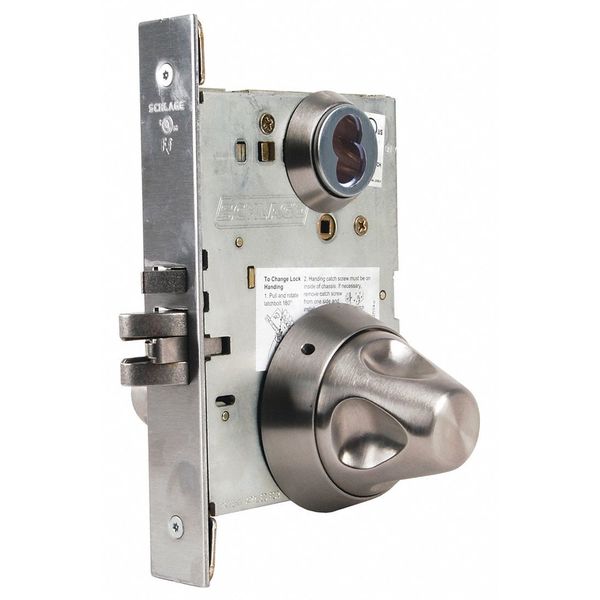 Schlage Door Lever Lockset, Mechanical, Mortise L9080BD SK1 630