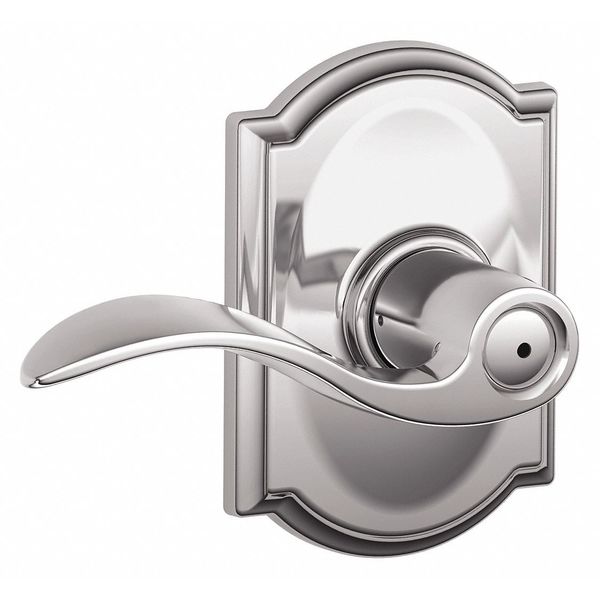 Schlage Residential Door Lever Lockset, Bright Chrome, Privacy F40 ACC 625 CAM