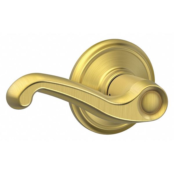 Schlage Residential Door Lever Lockset, Satin Brass, Passage F10 FLA 608