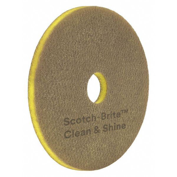 Scotch-Brite Scrubbing Pad, Yellow, Size 18", PK5 09543