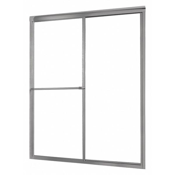 Fgi Shower Door, Aluminum, Silver, 60" x 70" Sz TDSS6070-CL-SV