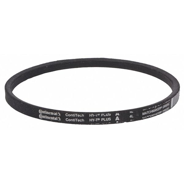 Continental Contitech A72 Wrapped V-Belt, 74" Outside Length, 1/2" Top Width, 1 Ribs A72