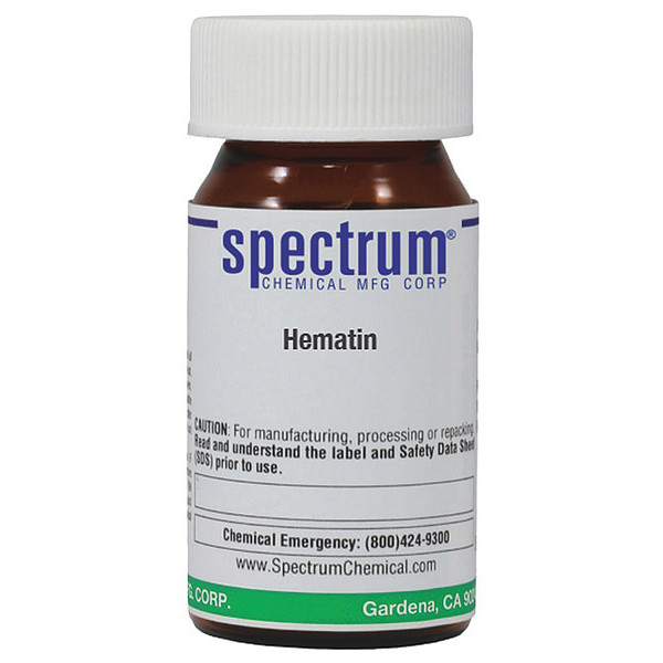 Spectrum Hematin, 5g, CAS 15489-90-4, Amber Glass H1156-5GM