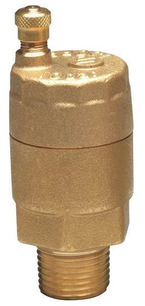 Watts Automatic Air Vent Valve, 1/2 In, Brass FV-4M1- 1/2