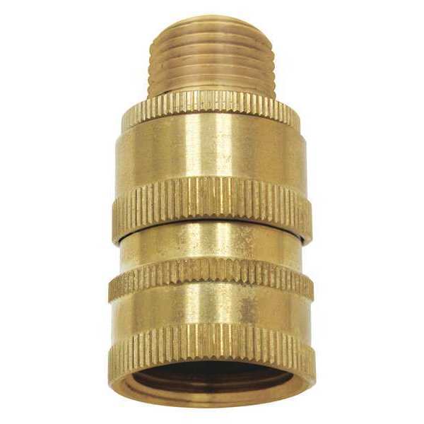 Sani-Lav Hose Adapter, Brass, 3/4in Male GHT Outlet N23