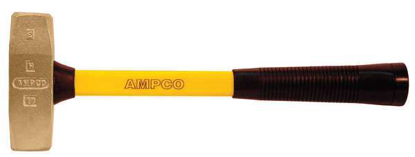 Ampco Safety Tools Dbl Face Engineers Hammer, Non-Spark, 3 lb H-17FG