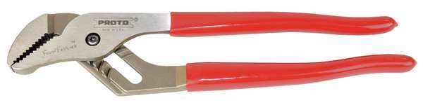 Proto 7 in Straight Jaw Tongue and Groove Pliers Serrated, Plastic Grip J262SGXL