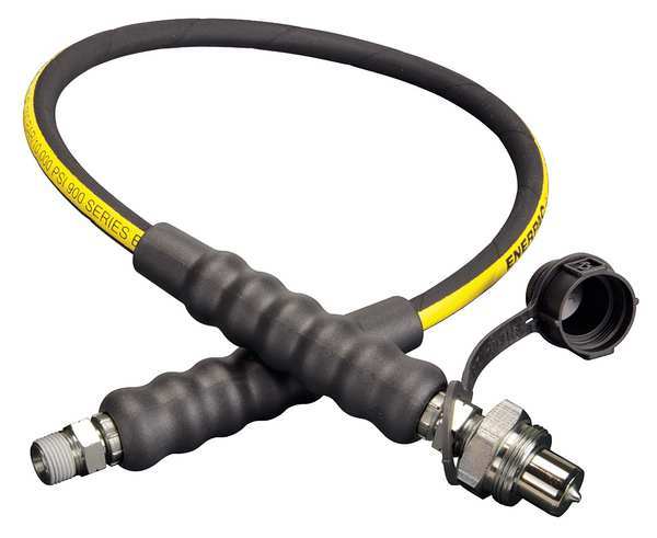 Enerpac HC9203, 3 ft., Heavy-duty Rubber High Pressure Hydraulic Hose, .25 in. Internal Diameter HC9203