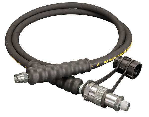 Enerpac HC9206B, 6 ft., Heavy-duty Rubber High Pressure Hydraulic Hose, .25 in. Internal Diameter HC9206B