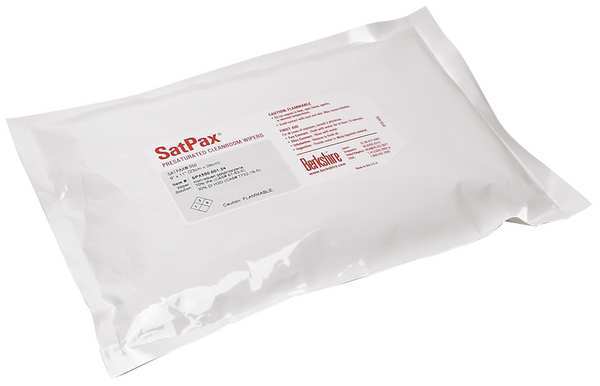 Berkshire Cleanroom Prewet Wipes, White, Soft Pack, Polypropylene, 50 Wipes, 11 in x 9 in, Unscented SPX550.001.24