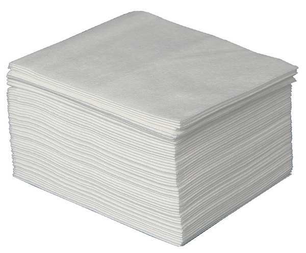 Berkshire Dry Wipe, White, Pack, Polyester, Rayon Blend, 50 Wipes, 12 in x 13 in, Unscented PWAP.1213QF.20