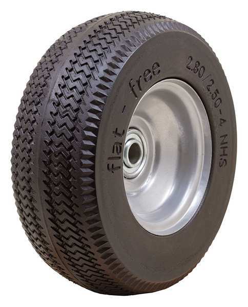 Marastar Flat Free Wheel, Polyurethane, 275 lb, Gray 00025