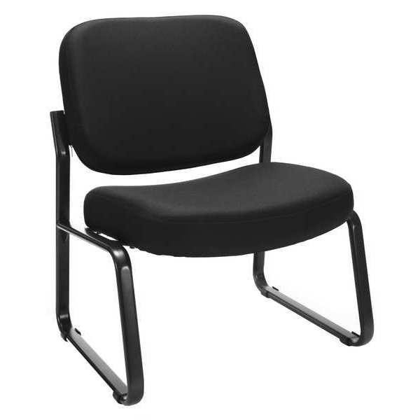Ofm Black Guest/Reception Chair, 27 1/2" W 28-3/4" L 35" H, Armless, Fabric Seat, 409 Series 409-805