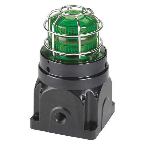 Federal Signal Strobe Light, Green, FPM 60, Xenon, 0.34A G-STR-230-D-G