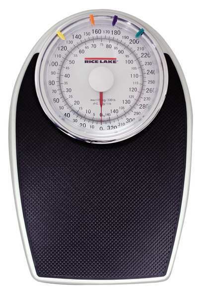 Rice Lake Weighing Systems Mechanical Medical Scale, 150kg/330 lb. Cap., 90.5kg/1.0 lb. Graduations RL-330HHD