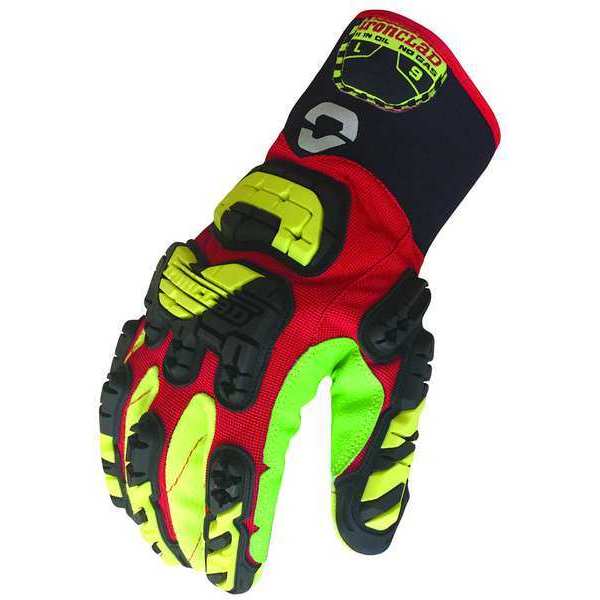 Ironclad Performance Wear Impact Gloves, XL Size, Gauntlet, Red, PR INDI-CCP-05-XL