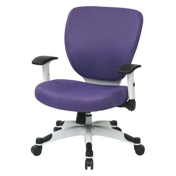 Office Star Managerial Chair, Mesh, 16-3/4" to 19-1/2" Height, Adjustable Arms, Purple 5200W-512