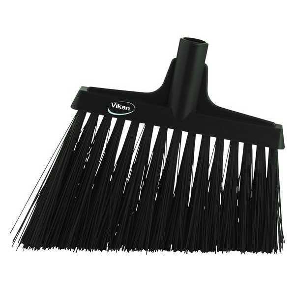 Vikan 11 51/64 in Sweep Face Broom Head, Stiff, Synthetic, Black 29149