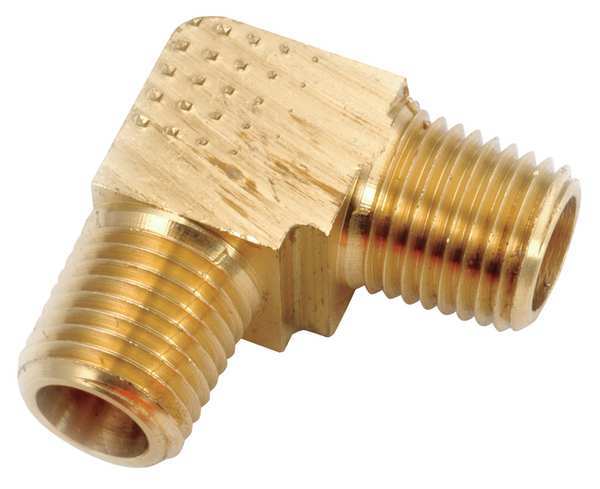 Zoro Select Brass Elbow, 90 Degrees, MNPT, 3/8" Pipe Size 706130-06