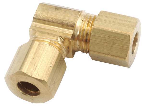 Zoro Select 1/4" Compression Low Lead Brass Female 90 Degree Elbow 700065-04