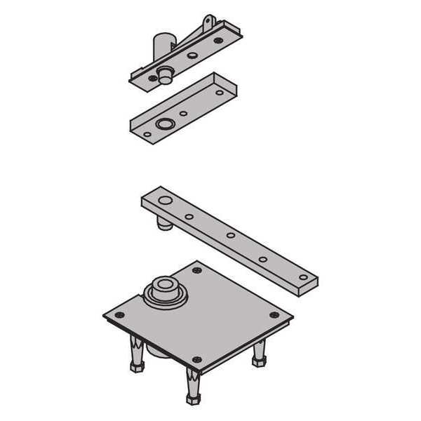 Ives 1-1/4" W x 1-5/8" H Satin Chrome Plated Pivot Hinge 7256 SET US26D