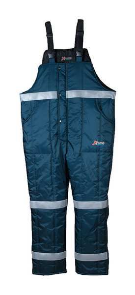 Polar Plus Reflective Insulated Bib Overalls, Navy, Size Large FW560