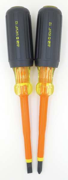 Ideal Insulated Screwdriver Set, Slotted/Phillips, 2 pcs 35-9305