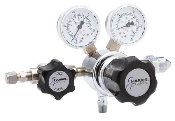 Harris Specialty Gas Regulator, Single Stage, CGA-590, 0 to 50 psi, Use With: Industrial Air KH1047